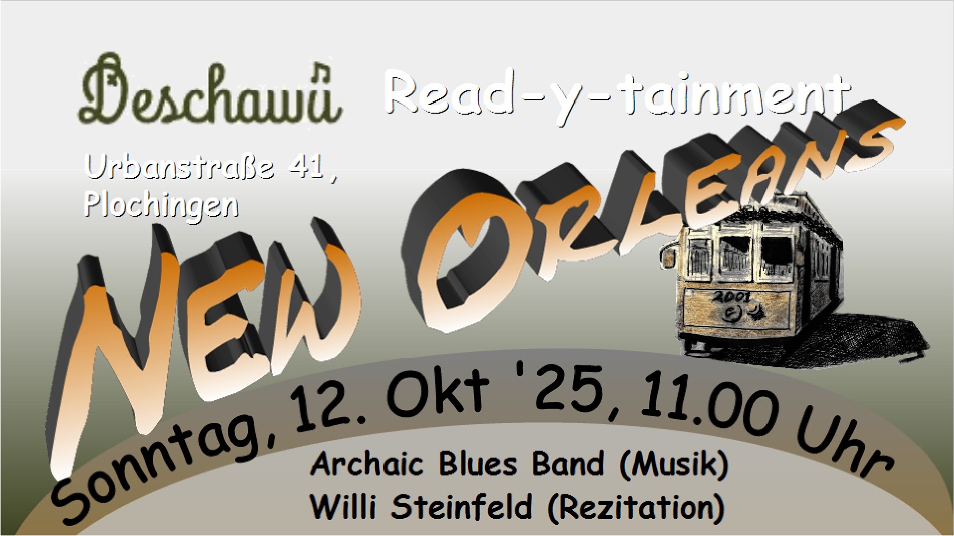 Read-y-tainment am So, 12.10.25 | 11 Uhr